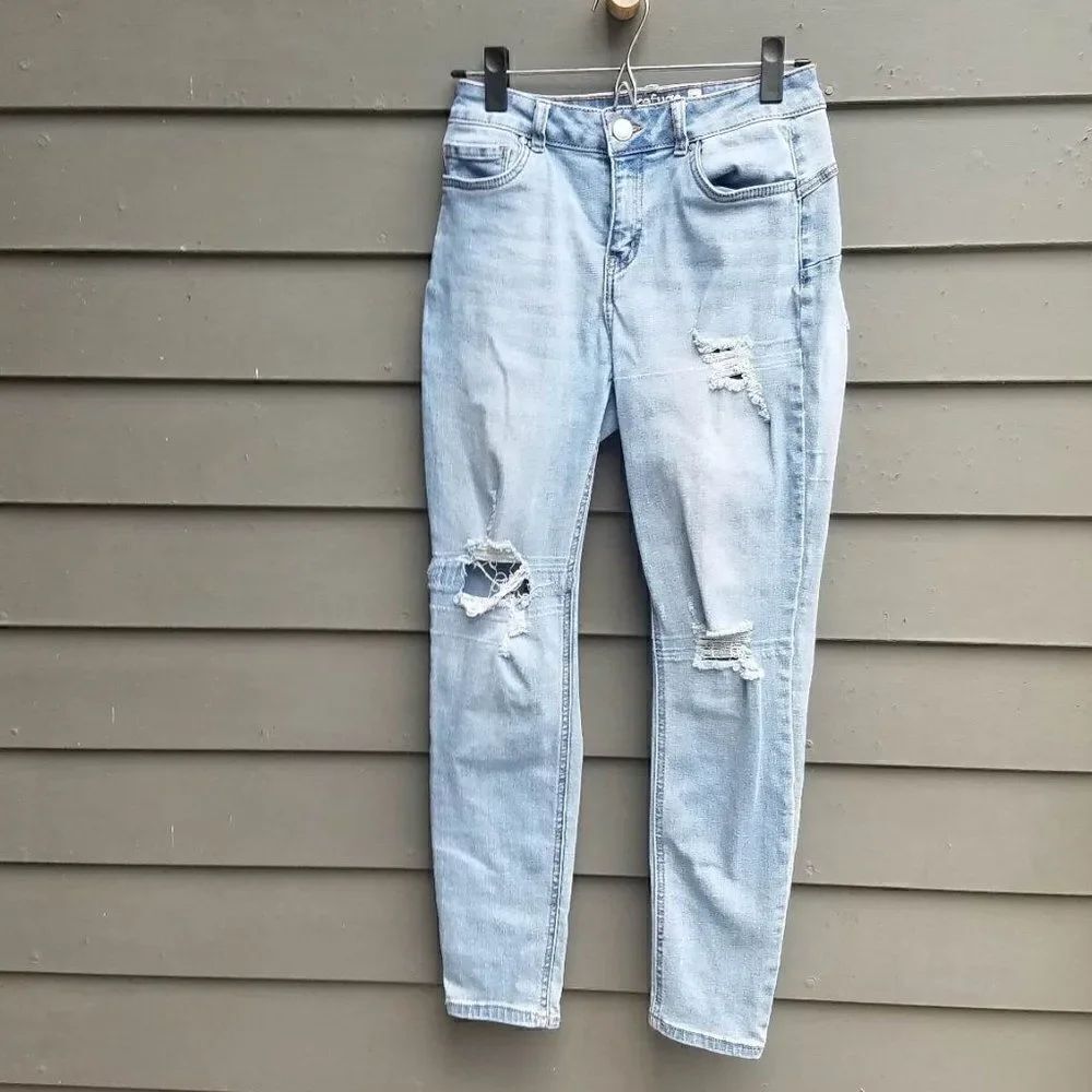 Refuge Rio 7 Distressed Mid Rise Push Up Jeans size 7 - Picture 1 of 10